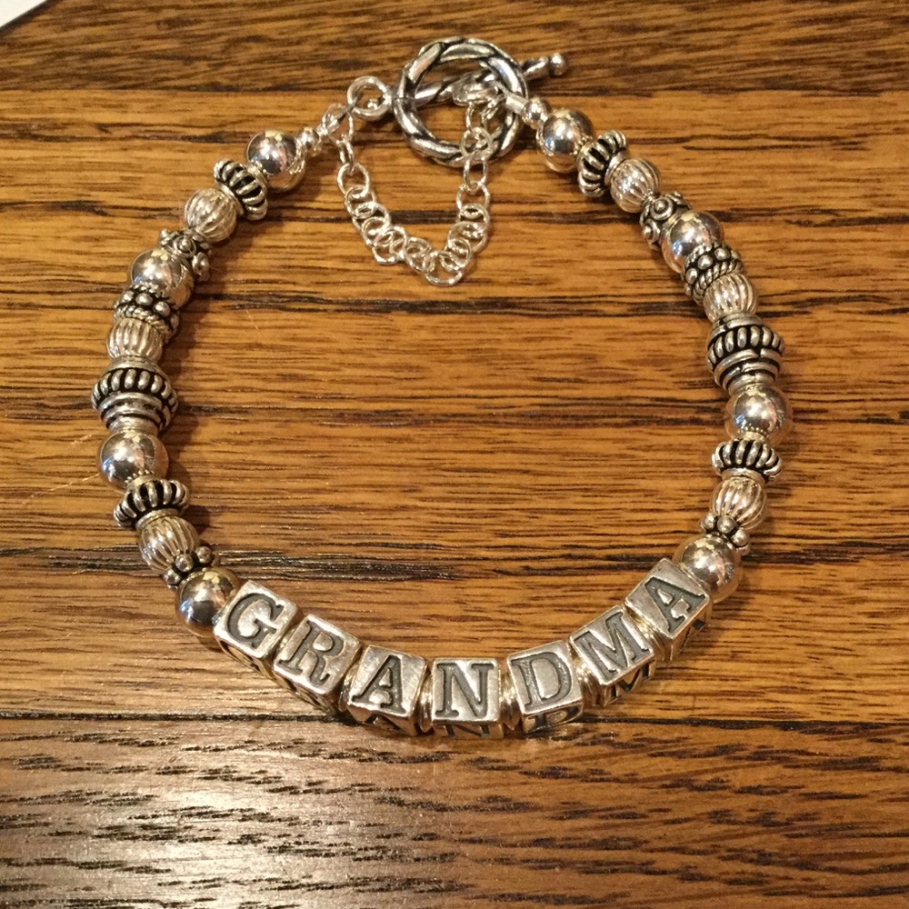 Sterling silver handcrafted Grandma Bracelet